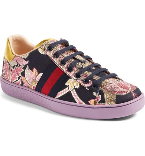 gucci ace floral sneakers